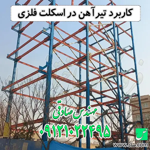 کاربرد تیرآهن در اسکلت فلزی